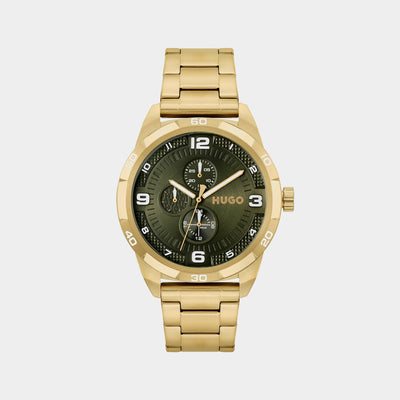 Grip Men Quartz Olive Green Dial Chronograph Stainless Steel Watch 1530277
