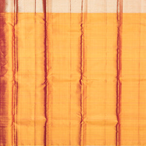 Gold Handloom Kanchipuram Tissue Silk Saree With Meena Peacock Motifs