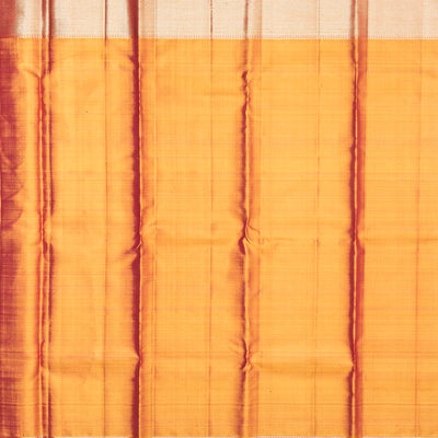 Gold Handloom Kanchipuram Tissue Silk Saree With Meena Peacock Motifs