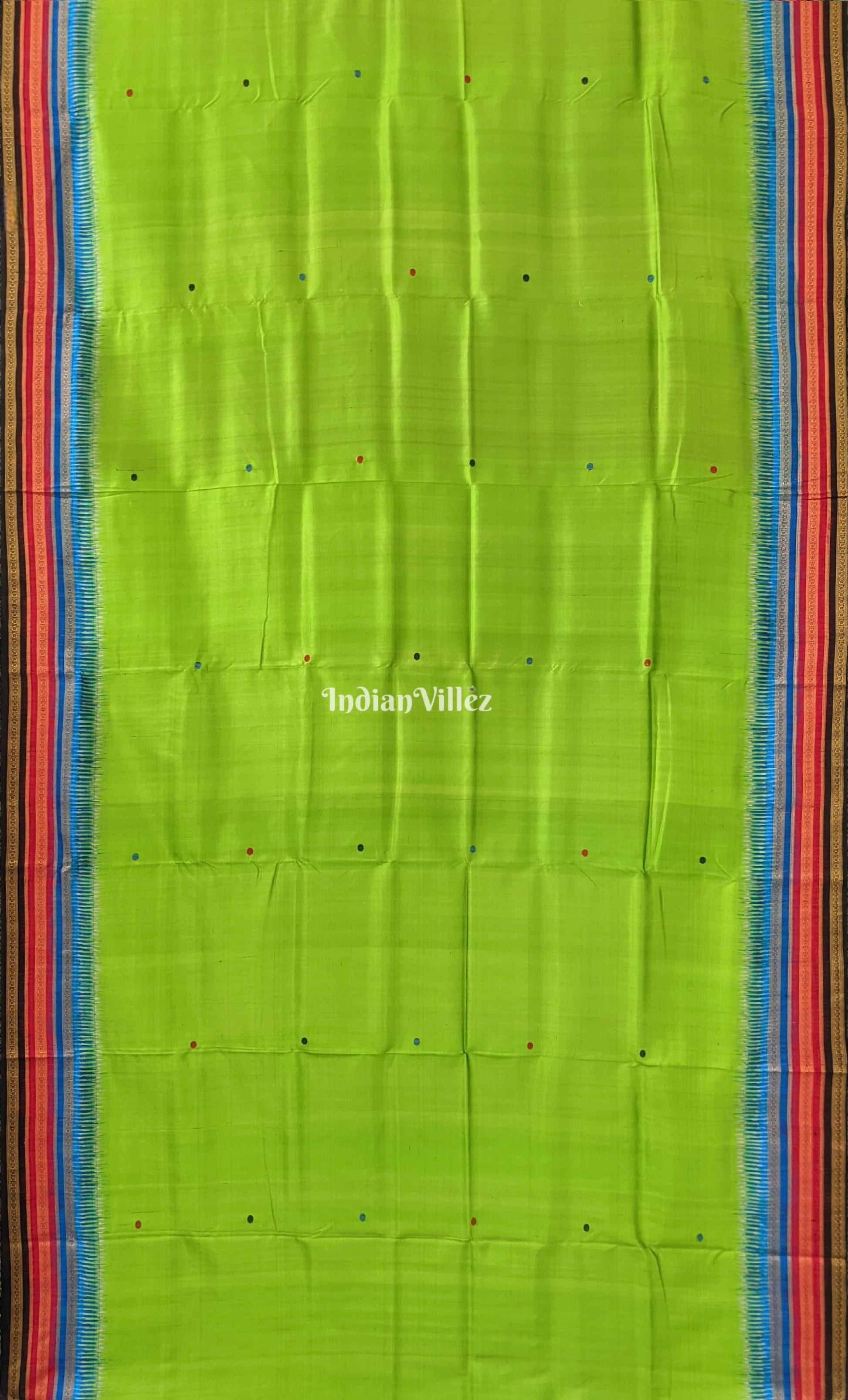 Parrot Green Kathiphera Odisha Ikat Khandua Silk Saree