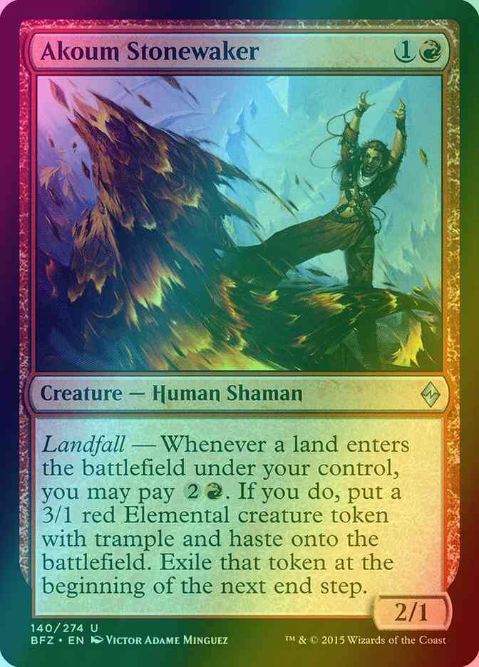 Akoum Stonewaker [140] [Battle for Zendikar] [Foil]