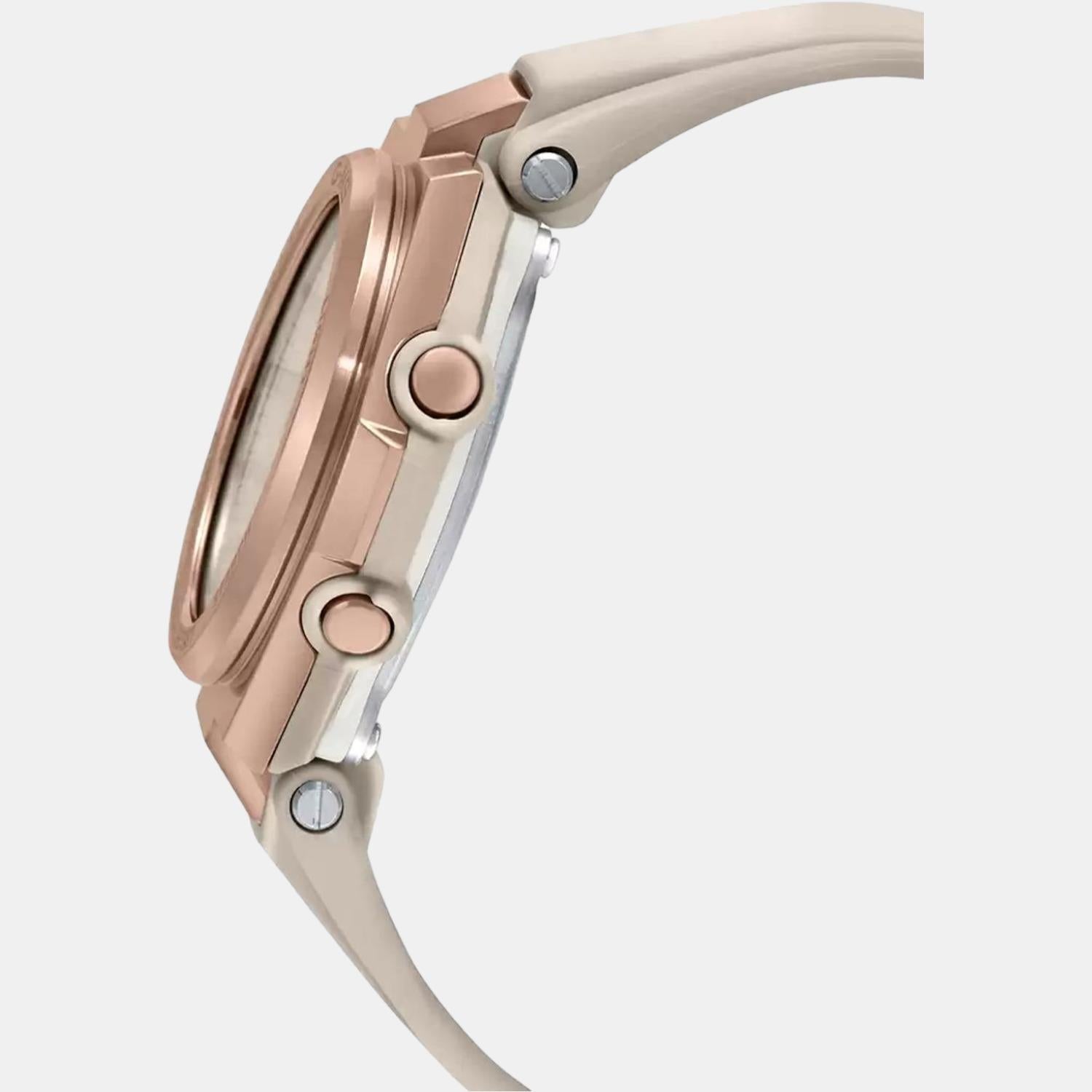 Baby-G Women Quartz Rose Gold Dial Analog-Digital Resin Watch B216