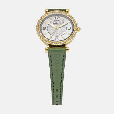 Carlie Women Quartz Silver Dial Analog Leather Watch ES5298