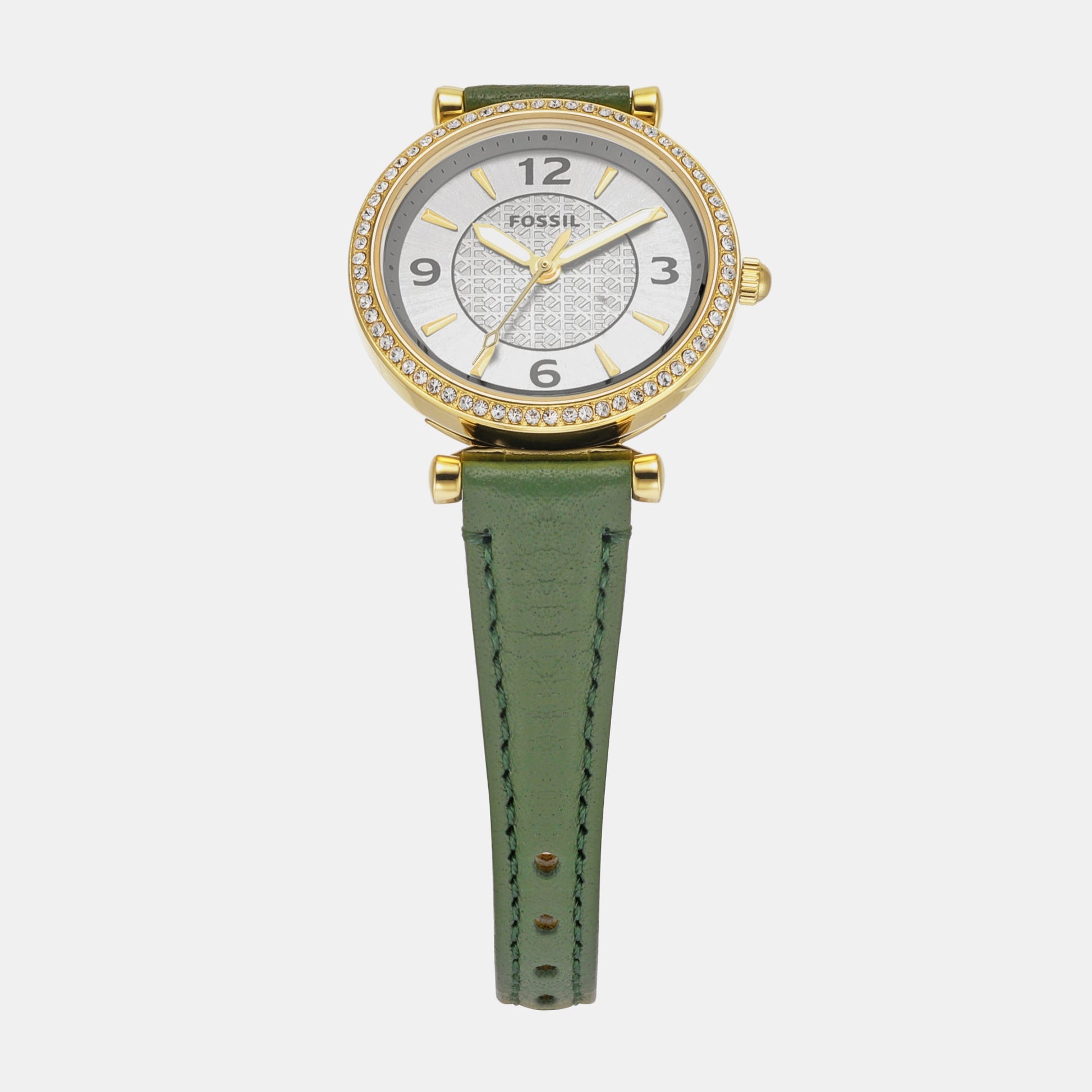 Carlie Women Quartz Silver Dial Analog Leather Watch ES5298