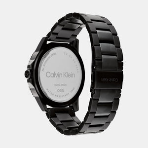 Aqueous Men Quartz Black Dial Analog Stainless Steel Watch 25200382
