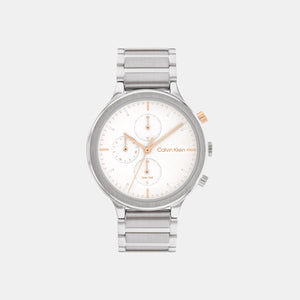 Energize Women Quartz White Dial Chronograph Stainless Steel Watch 25200238