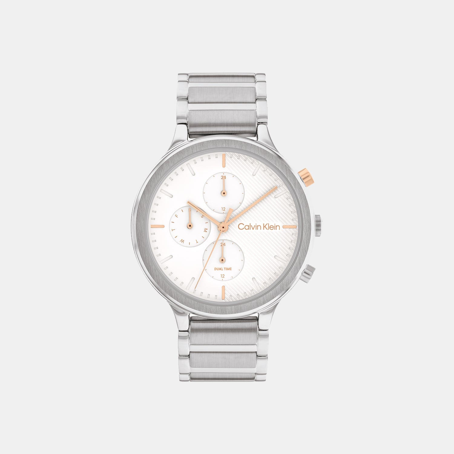 Energize Women Quartz White Dial Chronograph Stainless Steel Watch 25200238