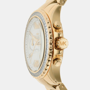 Everest Women Quartz White Dial Chronograph Stainless Steel Watch MK7212
