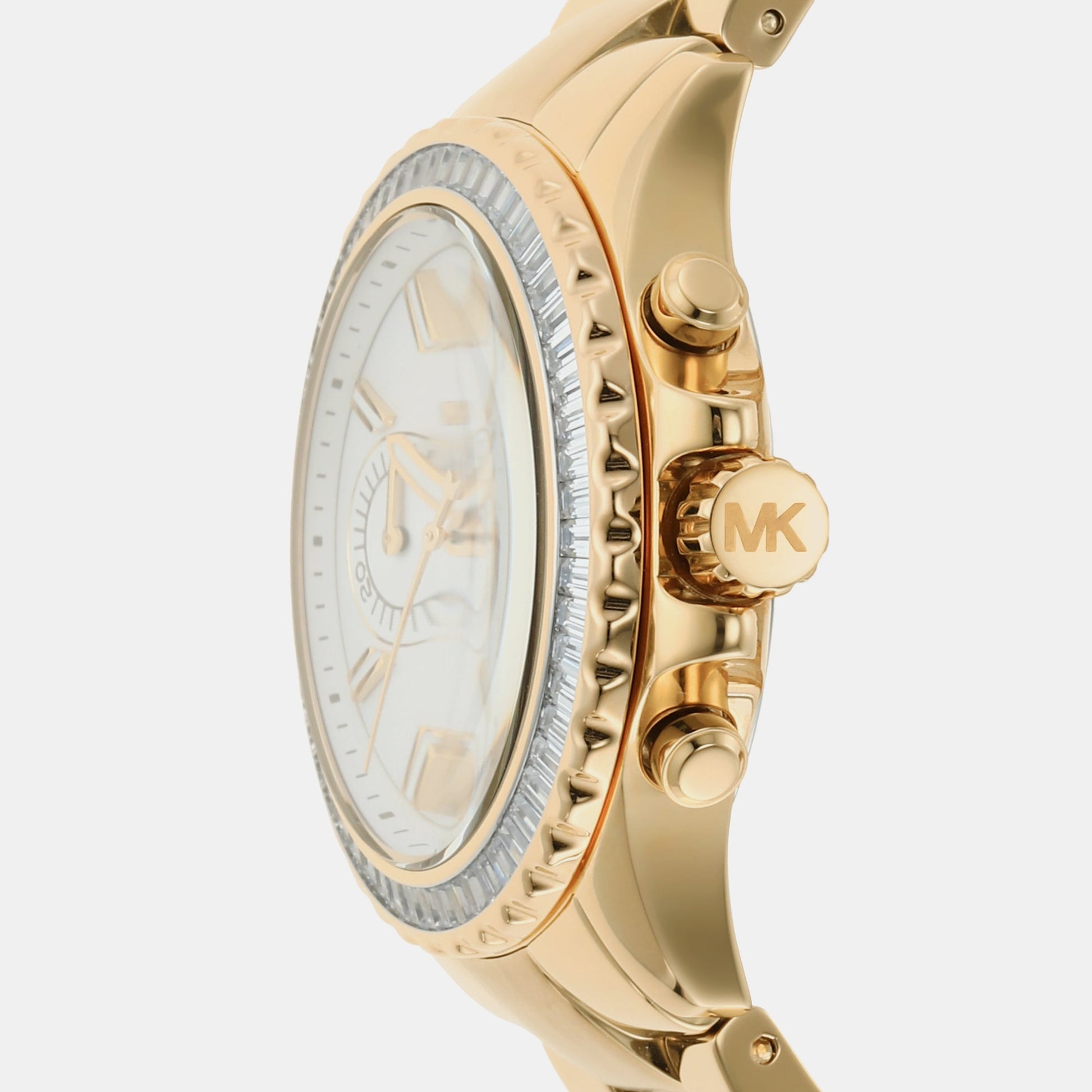 Everest Women Quartz White Dial Chronograph Stainless Steel Watch MK7212