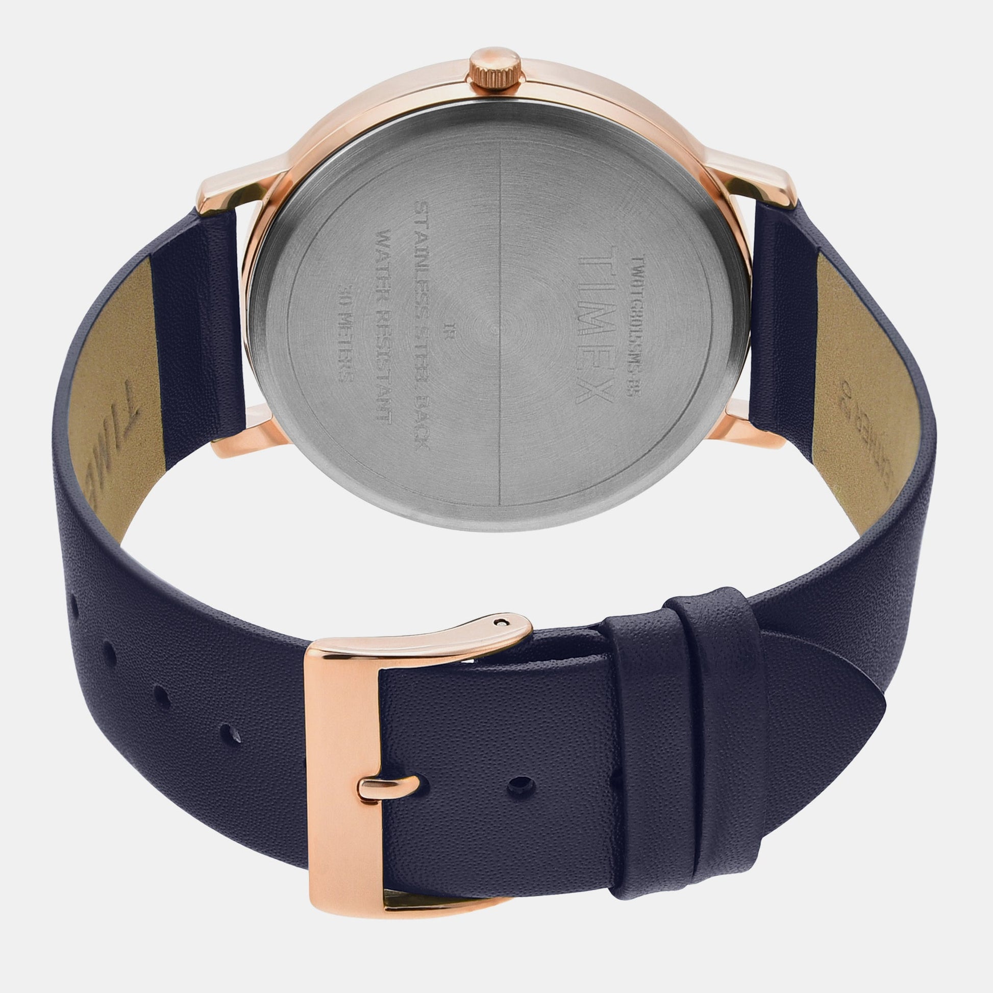 Classics Men Quartz Blue Dial Analog Leather Watch TW0TG8015