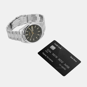 Dress Men Quartz Black Dial Analog Stainless Steel Watch SUR307P1