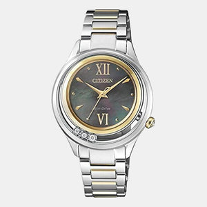 Citizen L Women Quartz Black Dial Analog Stainless Steel Watch EM0518-86Y