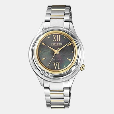 Citizen L Women Quartz Black Dial Analog Stainless Steel Watch EM0518-86Y