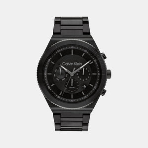 Ck Fearless Men Quartz Black Dial Chronograph Stainless Steel Watch 25200303