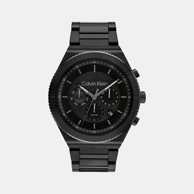 Ck Fearless Men Quartz Black Dial Chronograph Stainless Steel Watch 25200303