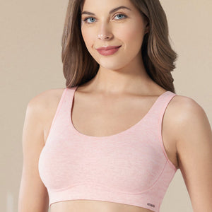 All Day Lounge Non-padded & Non-wired Bra - Pink Marl
