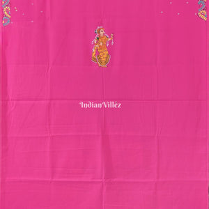 Pink Nartaki Pattachitra Kurti Cotton Dress Material (Pre Order)