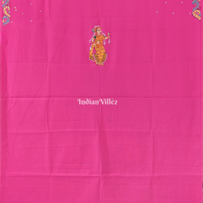 Pink Nartaki Pattachitra Kurti Cotton Dress Material (Pre Order)
