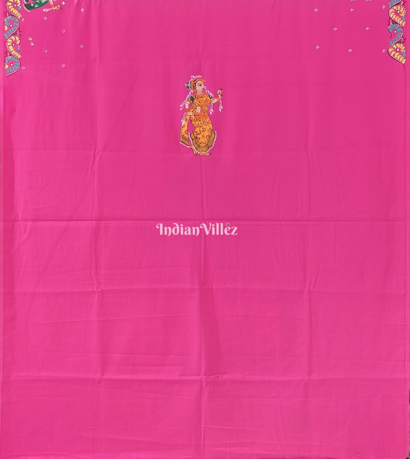Pink Nartaki Pattachitra Kurti Cotton Dress Material (Pre Order)