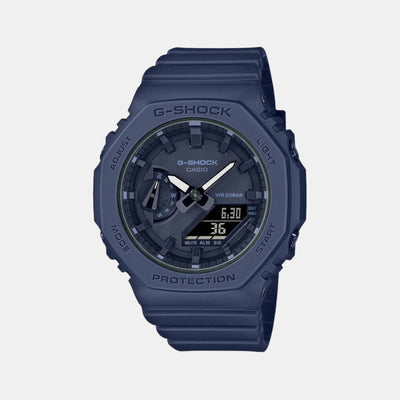 G-Shock Women Men Quartz Blue Dial Analog-Digital Resin Watch G1329