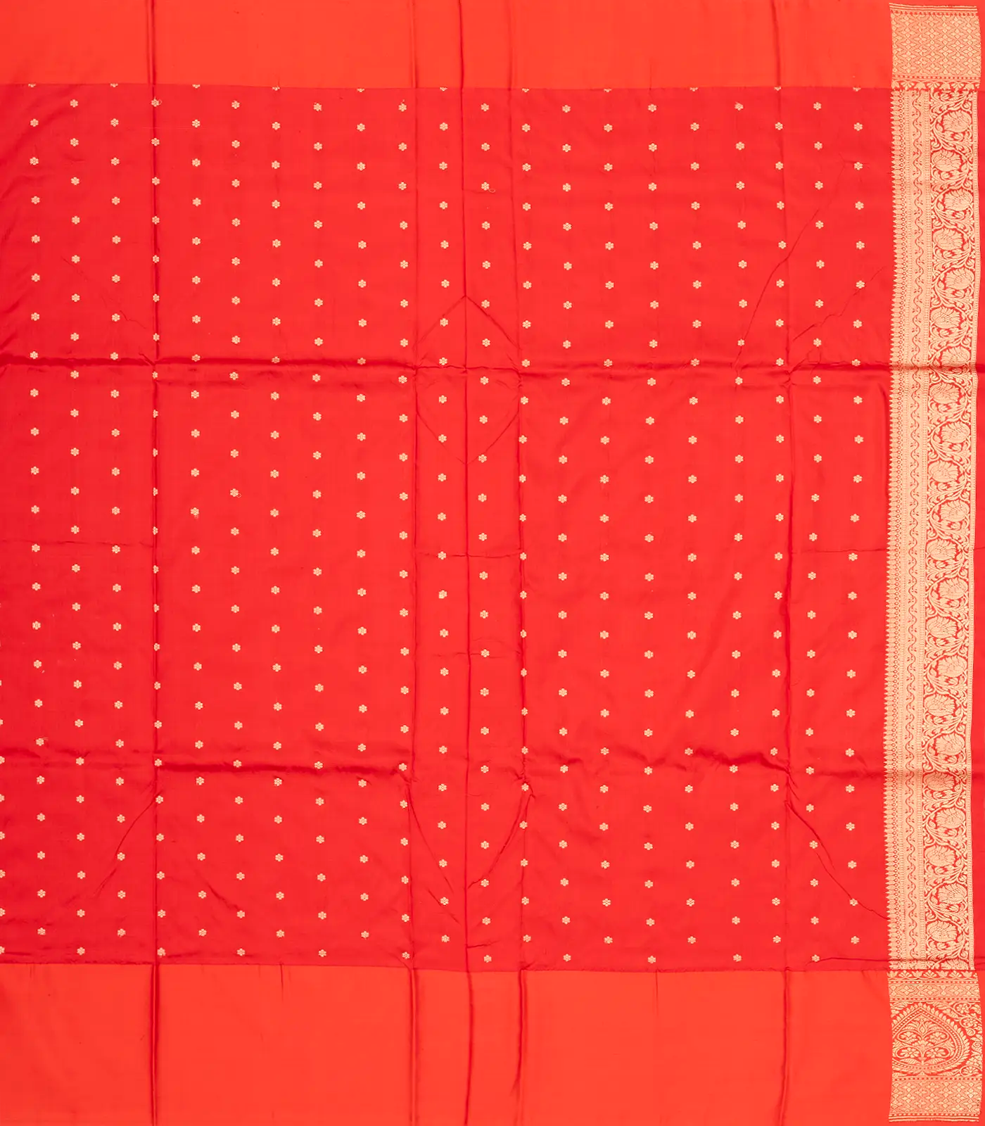 Navy Blue Handloom Banarasi Silk Saree With Flower Buttas