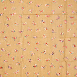 Beige Handloom Tussar Silk Saree With Printed Crane Motifs-Beige