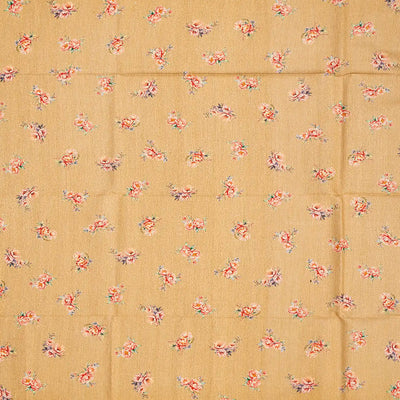 Beige Handloom Tussar Silk Saree With Printed Crane Motifs-Beige