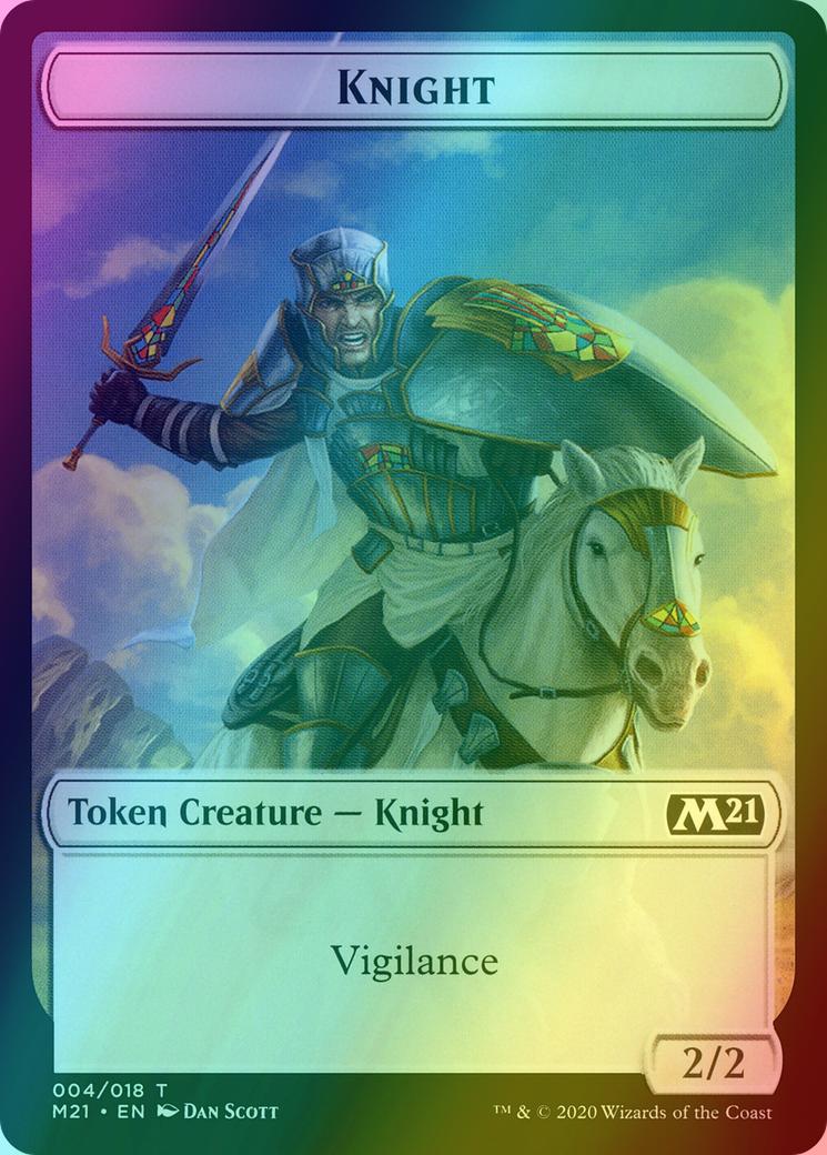 Beast Token (10) // Knight Token (04) [Core Set 2021 Tokens] [Foil]