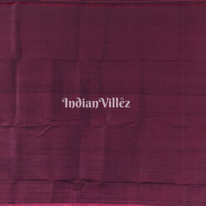 Rust Pink Flower Motif Siminoi Silk Saree
