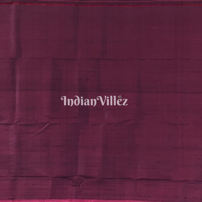 Rust Pink Flower Motif Siminoi Silk Saree