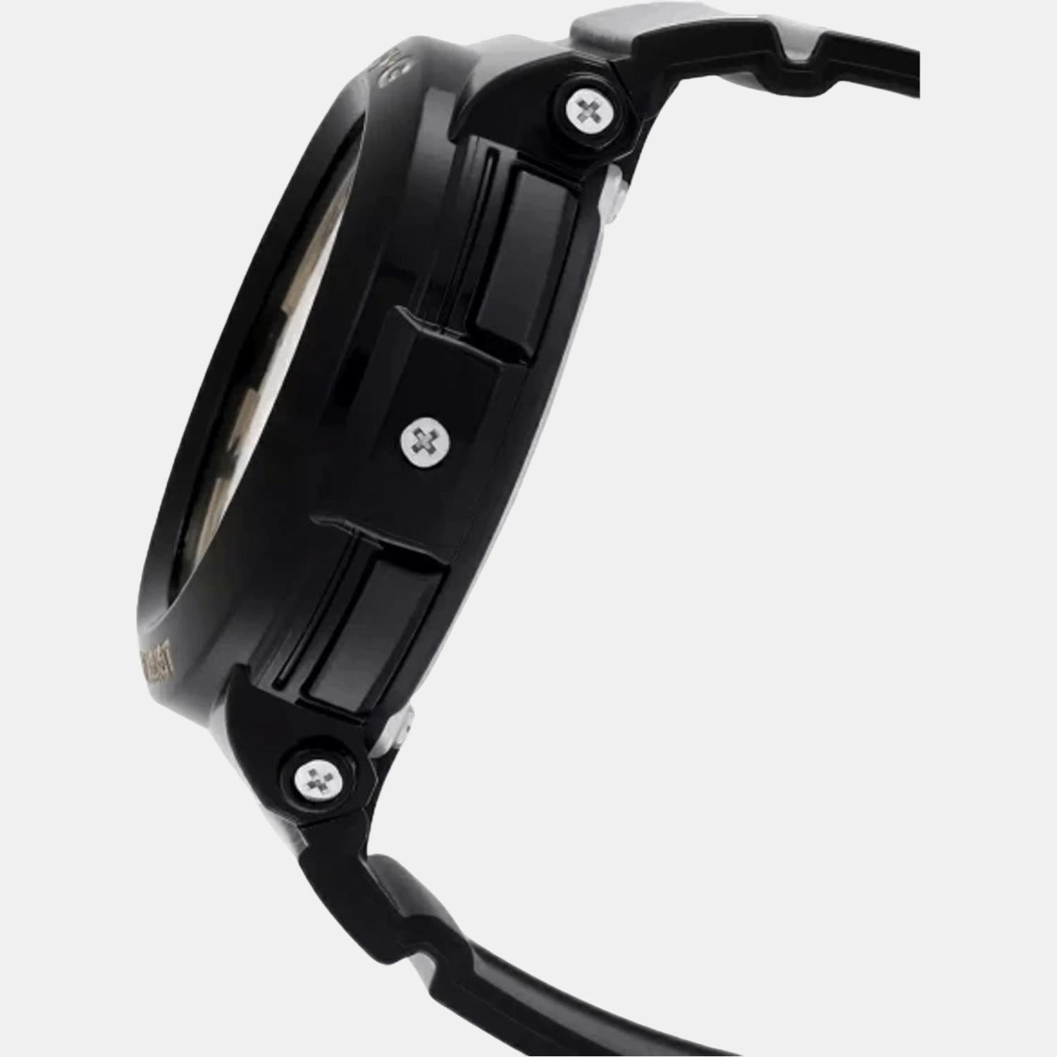 Baby-G Women Quartz Black Dial Analog-Digital Leather Watch B143