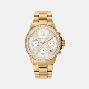 Everest Women Quartz White Dial Chronograph Stainless Steel Watch MK7212