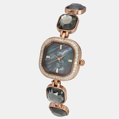 Fria Women Quartz Mother Of Pearl Dial Analog Brass Watch TWEL17103