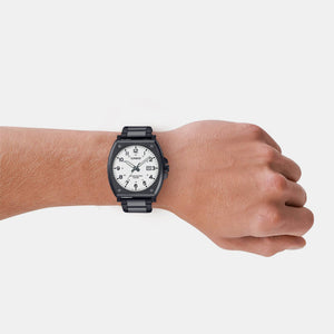 Enticer Men Quartz White Dial Analog Stainless Steel Watch A2119