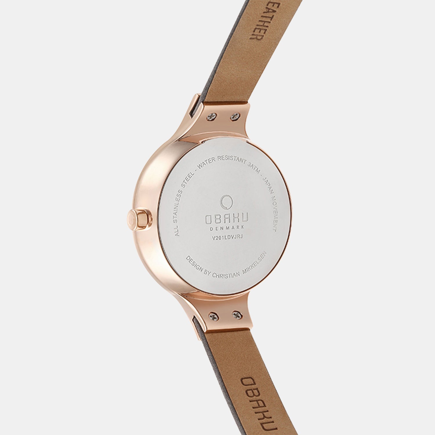 Eng Pebble Women Quartz Grey Dial Analog Leather Watch V201LDVJRJ