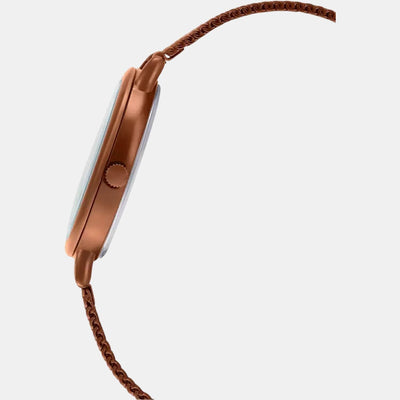 Enticer Women Quartz Rose Gold Dial Analog Stainless Steel Watch A1799
