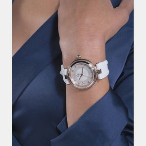 Fusion Cable Women Quartz White Dial Analog Silicone Watch Z15003L1MF