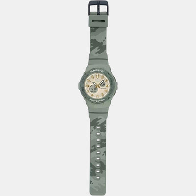 Baby-G Women Quartz Beige Dial Analog-Digital Resin Watch BX196