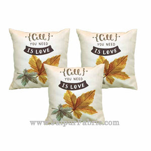 Jute Cushion Cover Digital Print All You Need Is Love