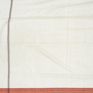 Off White Handloom Bengal Cotton Saree With Stripes