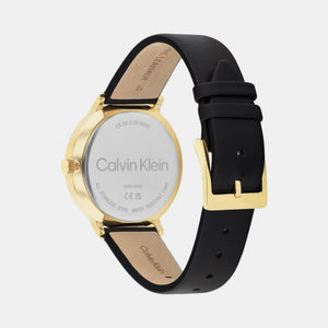 Ck Stun Unisex Quartz Black Dial Analog Leather Watch 25200404