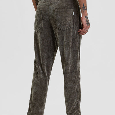 Olive Corduroy Relaxed Fit Trousers