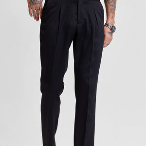 Black Slim Fit Stretch Trousers