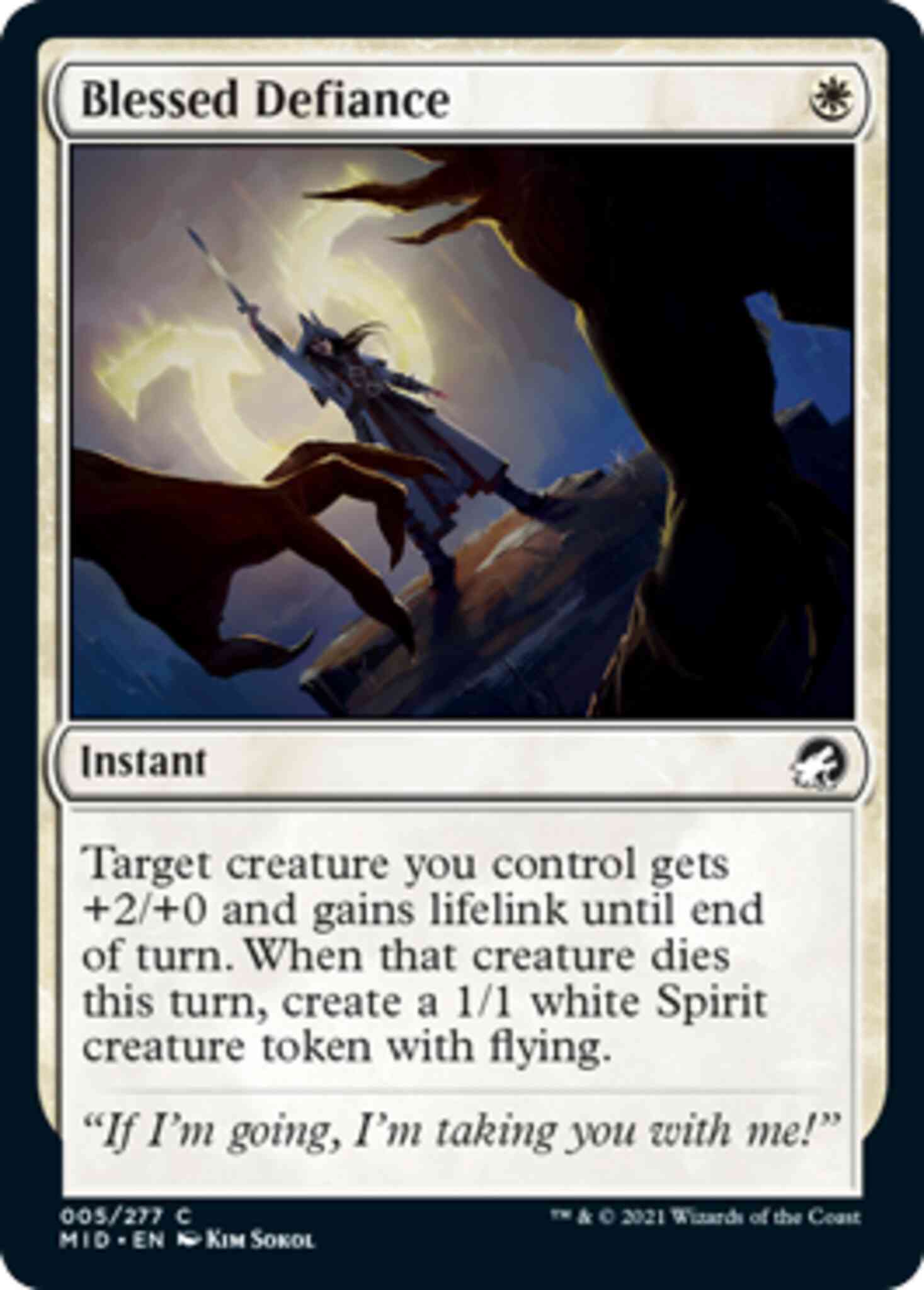 Blessed Defiance [5] [Innistrad: Midnight Hunt] [Non-Foil]