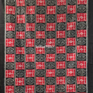 Black Red 8 Kothi Contemporary Silk Saree