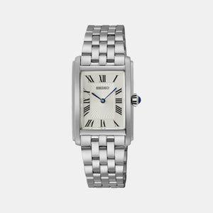 Dress Women Quartz White Dial Analog Stainless Steel Watch SWR083P1