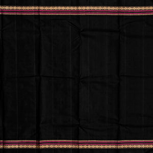 Yellow Handloom Kanchipuram Korvai Silk Saree With Contrast Border