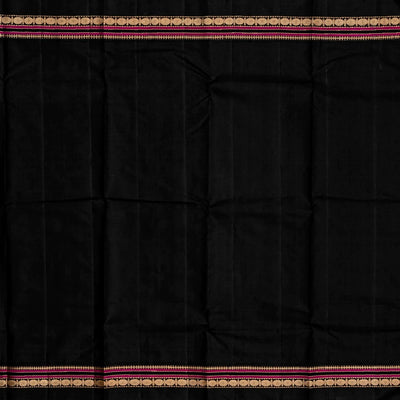 Yellow Handloom Kanchipuram Korvai Silk Saree With Contrast Border