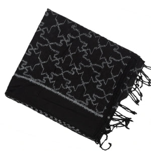 Black Handwoven Orissa Cotton Saree With Tie & Dye Floral Motifs