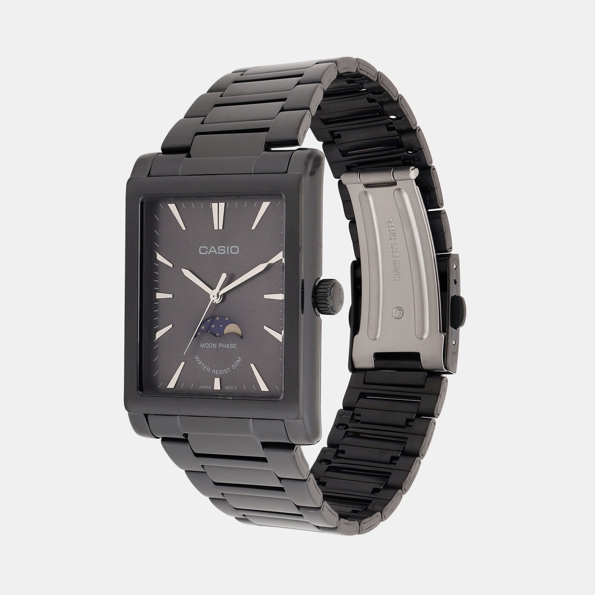 Enticer Men Quartz Black Dial Analog Stainless Steel Watch A2169